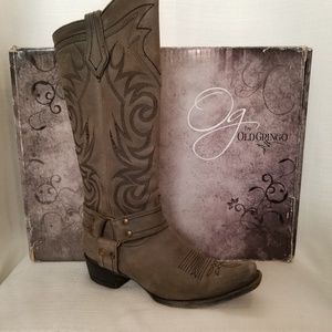 Old Gringo Grey Lanachaz Tall Cowboy Boots 7